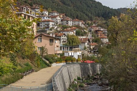 DEVIN, BULGARIA - OCTOBER 13, 2018: Devinska River passing through town of Devin, Smolyan Region, Bulgariaのeditorial素材