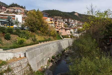 DEVIN, BULGARIA - OCTOBER 13, 2018: Devinska River passing through town of Devin, Smolyan Region, Bulgariaのeditorial素材