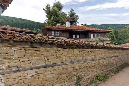 ZHERAVNA, BULGARIA - JULY 31, 2014: Architectural reserve of Zheravna with nineteenth century houses, Sliven Region, Bulgariaのeditorial素材