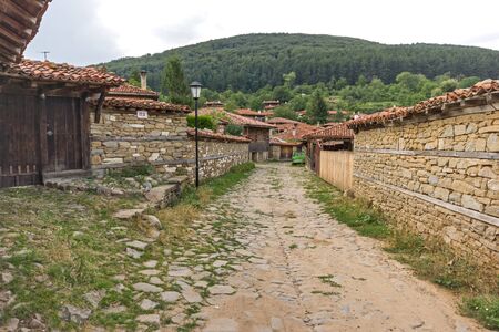 ZHERAVNA, BULGARIA - JULY 31, 2014: Architectural reserve of Zheravna with nineteenth century houses, Sliven Region, Bulgariaのeditorial素材