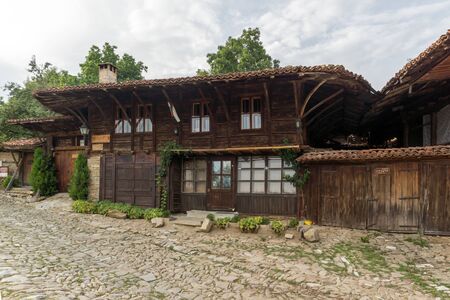 ZHERAVNA, BULGARIA - JULY 31, 2014: Architectural reserve of Zheravna with nineteenth century houses, Sliven Region, Bulgariaのeditorial素材