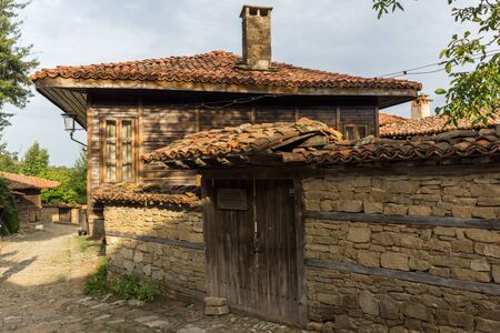 ZHERAVNA, BULGARIA - JULY 31, 2014: Architectural reserve of Zheravna with nineteenth century houses, Sliven Region, Bulgariaのeditorial素材
