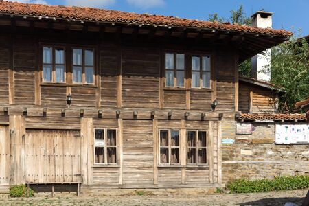 ZHERAVNA, BULGARIA - JULY 31, 2014: Architectural reserve of Zheravna with nineteenth century houses, Sliven Region, Bulgariaのeditorial素材
