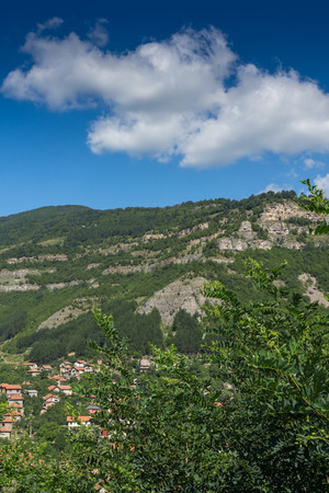 Amazing Landscape with Iskar Gorge and village of Tserovo , Balkan Mountains, Bulgariaの写真素材