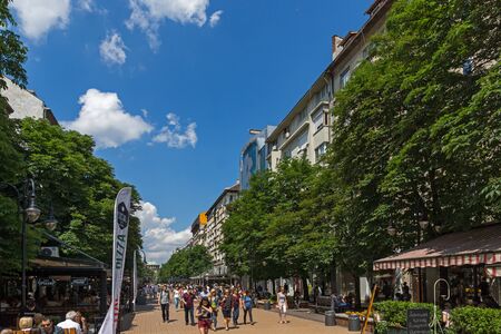 SOFIA, BULGARIA -MAY 20, 2018:  Building at Boulevard Vitosha in city of Sofia, Bulgariaのeditorial素材
