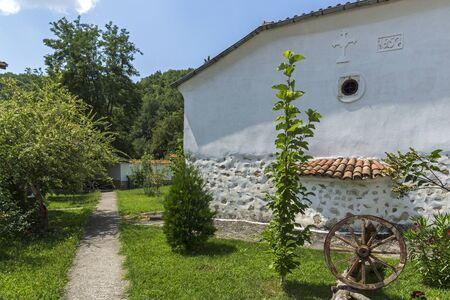 ZLATOLIST, BULGARIA - JULY 28, 2018: Church of Saint George known as the Church of Reverend Stoyna at Zlatolist Village, Blagoevgrad region, Bulgariaのeditorial素材