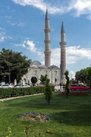 EDIRNE, TURKEY - MAY 26, 2018:  Outside view of Uc Serefeli mosque Mosque in the center of city of Edirne,  East Thrace, Turkeyのeditorial素材
