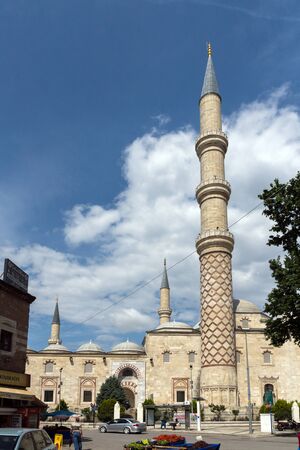 EDIRNE, TURKEY - MAY 26, 2018:  Outside view of Uc Serefeli mosque Mosque in the center of city of Edirne,  East Thrace, Turkeyのeditorial素材