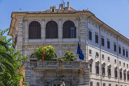 ROME, ITALY - JUNE 22, 2017: Typical buildings in city of Rome, Italyのeditorial素材