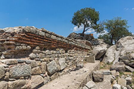 PLOVDIV, BULGARIA - JULY 5, 2018:   Panoramic view of city Plovdiv from Nebet Tepe hill, Bulgariaのeditorial素材