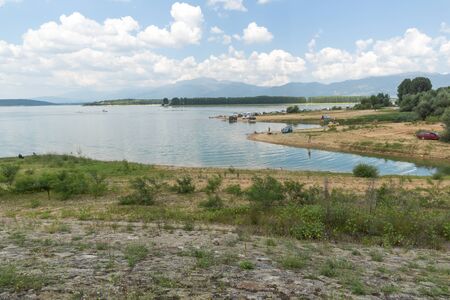 KOPRINKA RESERVOIR, BULGARIA - AUGUST 5, 2018: Panorama of Koprinka Reservoir, Stara Zagora Region, Bulgariaのeditorial素材