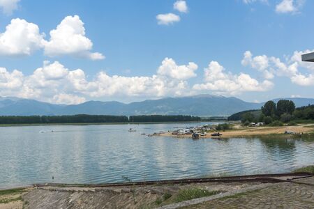 KOPRINKA RESERVOIR, BULGARIA - AUGUST 5, 2018: Panorama of Koprinka Reservoir, Stara Zagora Region, Bulgariaのeditorial素材