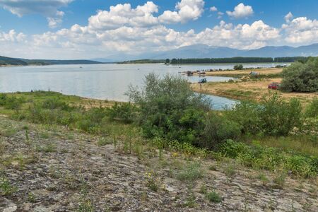 KOPRINKA RESERVOIR, BULGARIA - AUGUST 5, 2018: Panorama of Koprinka Reservoir, Stara Zagora Region, Bulgariaのeditorial素材