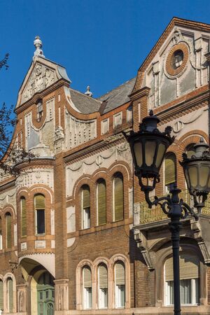 NOVI SAD, VOJVODINA, SERBIA - NOVEMBER 11, 2018: Typical Building from period of Austria-Hungary in the City of Novi Sad, Vojvodina, Serbiaのeditorial素材