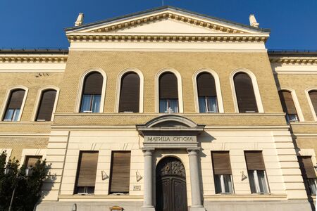 NOVI SAD, VOJVODINA, SERBIA - NOVEMBER 11, 2018: Building of Matica Srpska cultural center in City of Novi Sad, Vojvodina, Serbiaのeditorial素材
