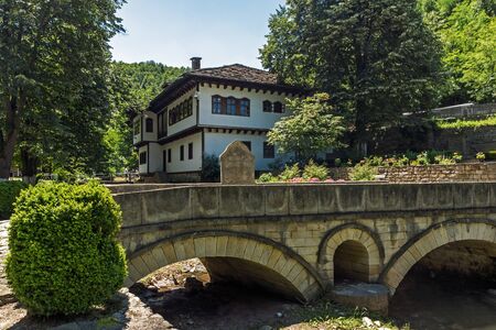 ETAR, GABROVO, BULGARIA- JULY 6, 2018: Old house in Ethno village Etar (Etara) near town of Gabrovo, Bulgariaのeditorial素材