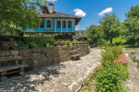 ETAR, GABROVO, BULGARIA- JULY 6, 2018: Old house in Ethno village Etar (Etara) near town of Gabrovo, Bulgariaのeditorial素材