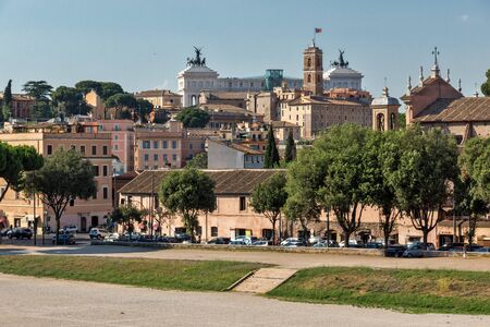 ROME, ITALY - JUNE 22, 2017: Panoramic view of city of Rome, Italyのeditorial素材