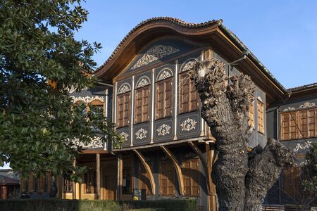 PLOVDIV, BULGARIA - FEBRUARY 10, 2019: Nineteenth Century Houses in architectural and historical reserve The old town in city of Plovdiv, Bulgariaのeditorial素材