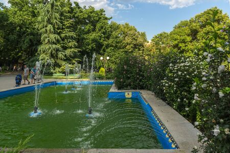 STARA ZAGORA, BULGARIA - AUGUST 5, 2018: October 5th Park in the center of city of Stara Zagora, Bulgariaのeditorial素材