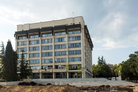 STARA ZAGORA, BULGARIA - AUGUST 5, 2018: City Hall in the center of city of Stara Zagora, Bulgariaのeditorial素材