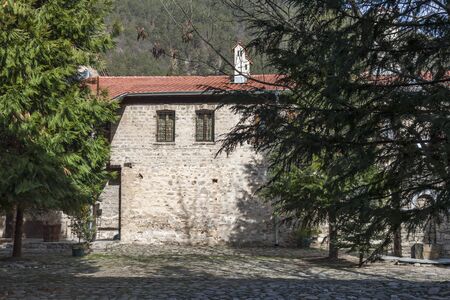 BACHKOVO MONASTERY, BULGARIA - FEBRUARY 4, 2019: Buildings in Medieval Bachkovo Monastery Dormition...