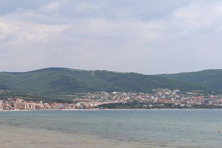 SUNNY BEACH, BULGARIA - MAY 2, 2008: Panoramic view of the famous summer resort Sunny Beach, Burgas Region, Bulgariaのeditorial素材
