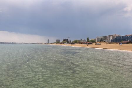 SUNNY BEACH, BULGARIA - MAY 2, 2008: Panoramic view of the famous summer resort Sunny Beach, Burgas Region, Bulgariaのeditorial素材