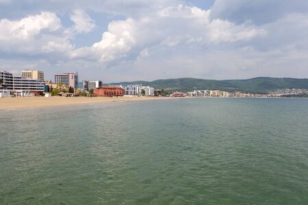 SUNNY BEACH, BULGARIA - MAY 2, 2008: Panoramic view of the famous summer resort Sunny Beach, Burgas Region, Bulgariaのeditorial素材