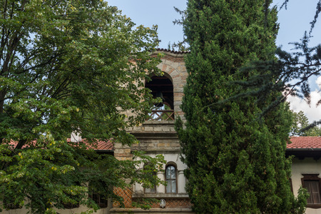 MAGLIZH MONASTERY, BULGARIA - AUGUST 5, 2018: Medieval Buildings in Maglizh Monastery of Saint Nicholas, Stara Zagora region, Bulgariaのeditorial素材