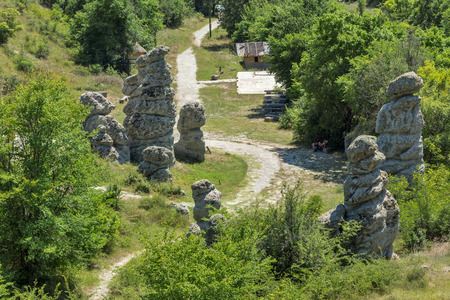 Rock formation The Stone Dolls of Kuklica near town of Kratovo, Republic of North Macedonia