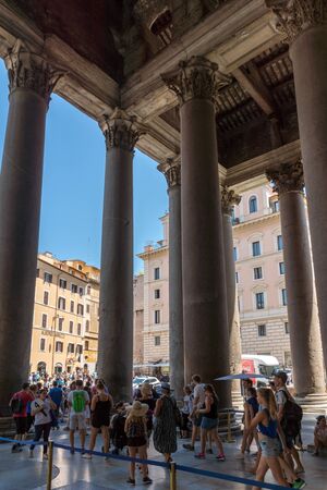 ROME, ITALY - JUNE 23, 2017: Amazing view of Piazza della Rotonda in city of Rome, Italyのeditorial素材
