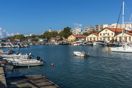 ALEXANDROUPOLI, GREECE - SEPTEMBER 23, 2017:  Panoramic view of Port of Alexandroupoli, East...