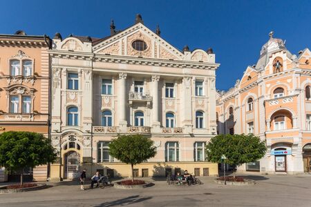 NOVI SAD, VOJVODINA, SERBIA - NOVEMBER 11, 2018: Typical Buildings at the center of the City of Novi Sad, Vojvodina, Serbiaのeditorial素材