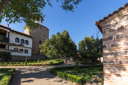 LESNOVO MONASTERY, NORTH MACEDONIA - JULY 21, 2018: Sunset view of Lesnovo Monastery of St. Archangel Michael and St. Hermit Gabriel of Lesnovo, Republic of North Macedoniaのeditorial素材