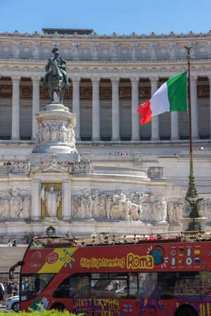 ROME, ITALY - JUNE 23, 2017: Amazing view of Altar of the Fatherland- Altare della Patria, known as...