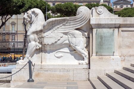 ROME, ITALY - JUNE 23, 2017: Amazing view of Altar of the Fatherland- Altare della Patria, known as the national Monument to Victor Emmanuel II in city of Rome, Italyのeditorial素材