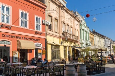 NOVI SAD, VOJVODINA, SERBIA - NOVEMBER 11, 2018: Typical Buildings at the center of the City of Novi...