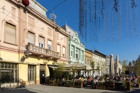 NOVI SAD, VOJVODINA, SERBIA - NOVEMBER 11, 2018: Typical Buildings at the center of the City of Novi...