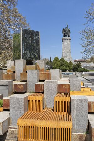 SOFIA, BULGARIA - APRIL 24, 2019: Monument of the Soviet Army in city of Sofia, Bulgariaのeditorial素材