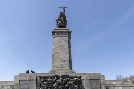 SOFIA, BULGARIA - APRIL 24, 2019: Monument of the Soviet Army in city of Sofia, Bulgariaのeditorial素材