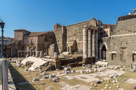 ROME, ITALY - JUNE 23, 2017: Amazing view of Forum of Nerva in city of Rome, Italyのeditorial素材