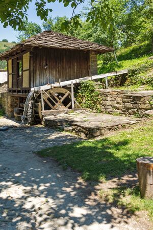 ETAR, GABROVO, BULGARIA- JULY 6, 2018: Old house in Ethno village Etar (Etara) near town of Gabrovo, Bulgariaのeditorial素材