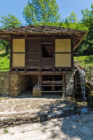 ETAR, GABROVO, BULGARIA- JULY 6, 2018: Old house in Ethno village Etar (Etara) near town of Gabrovo, Bulgariaのeditorial素材
