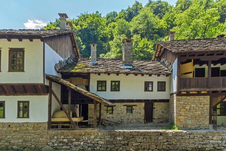 ETAR, GABROVO, BULGARIA- JULY 6, 2018: Old house in Ethno village Etar (Etara) near town of Gabrovo, Bulgariaのeditorial素材