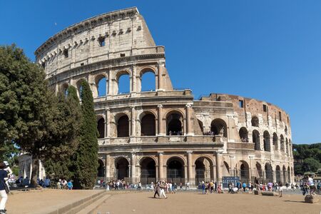 ROME, ITALY - JUNE 23, 2017:  Building of Colosseum - Amphitheatre in the centre of the city of Rome, Italyのeditorial素材