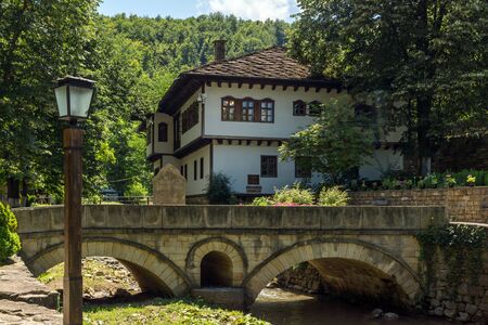 ETAR, GABROVO, BULGARIA- JULY 6, 2018: Old house in Ethno village Etar (Etara) near town of Gabrovo, Bulgariaのeditorial素材