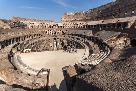 ROME, ITALY - JUNE 24, 2017: view of inside part of  Colosseum in city of Rome, Italyのeditorial素材