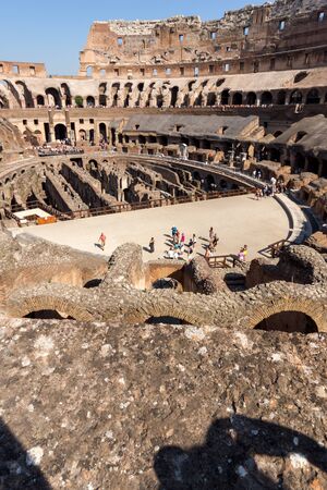 ROME, ITALY - JUNE 24, 2017: view of inside part of  Colosseum in city of Rome, Italyのeditorial素材