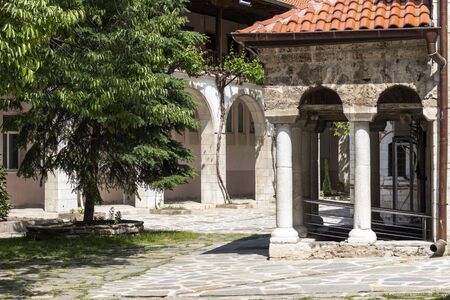 BACHKOVO MONASTERY, BULGARIA - MAY 26, 2019: Medieval Buildings in Bachkovo Monastery Dormition of...